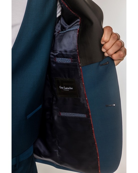 Κοστούμι Guy Laroche Homme πετρόλ SLIM FIT