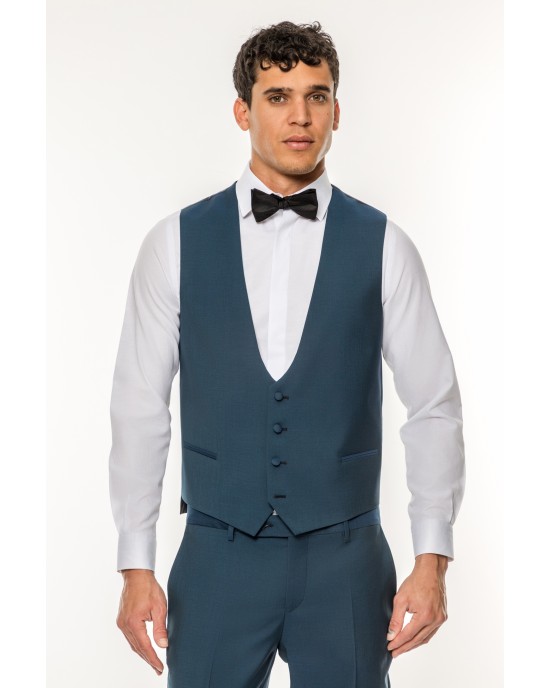 Κοστούμι Guy Laroche Homme πετρόλ SLIM FIT