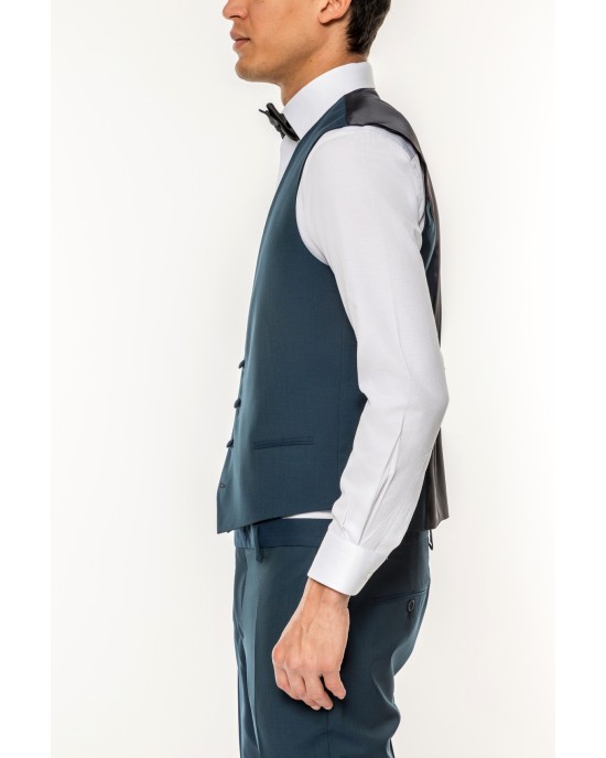 Κοστούμι Guy Laroche Homme πετρόλ SLIM FIT