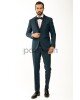 Κοστούμι Vittorio Smokin πετρόλ SLIM FIT