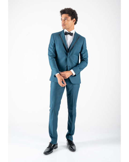 Κοστούμι Guy Laroche Homme πετρόλ SLIM FIT