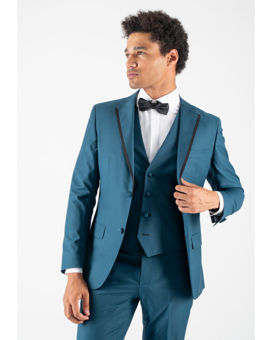 Κοστούμι Guy Laroche Homme πετρόλ SLIM FIT