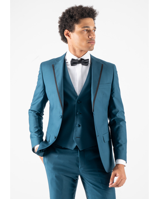 Κοστούμι Guy Laroche Homme πετρόλ SLIM FIT