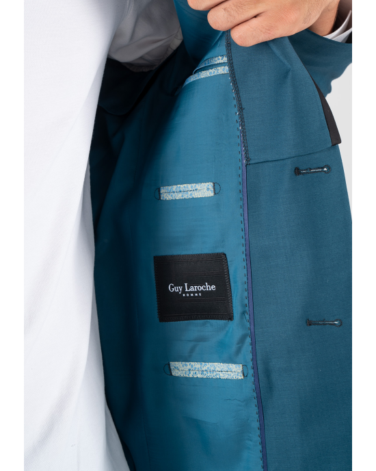 Κοστούμι Guy Laroche Homme πετρόλ SLIM FIT