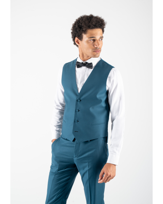 Κοστούμι Guy Laroche Homme πετρόλ SLIM FIT