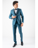 Κοστούμι Guy Laroche Homme πετρόλ SLIM FIT
