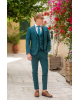 Κοστούμι Black Papigion πετρόλ SLIM FIT