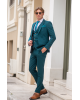 Κοστούμι Black Papigion πετρόλ SLIM FIT