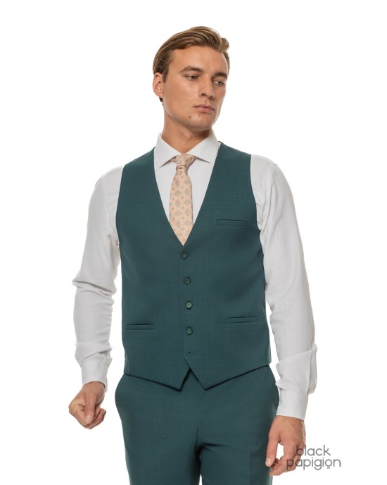 Κοστούμι Black Papigion πετρόλ SLIM FIT