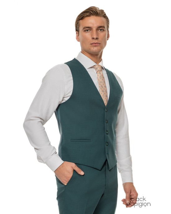 Κοστούμι Black Papigion πετρόλ SLIM FIT