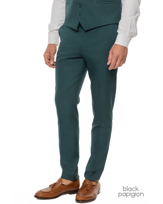 Κοστούμι Black Papigion πετρόλ SLIM FIT