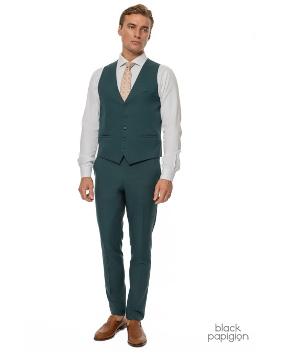 Κοστούμι Black Papigion πετρόλ SLIM FIT