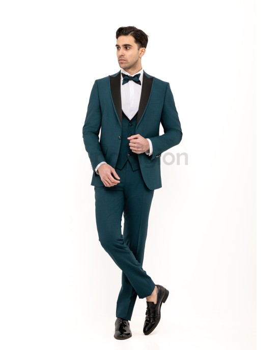 Κοστούμι 19V69 Italia Versace Abbigliamento πετρόλ SLIM FIT