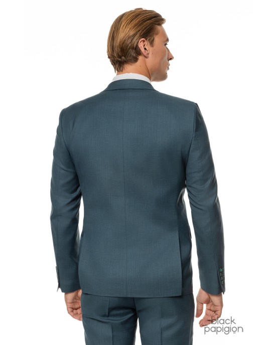 Κοστούμι Black Papigion πετρόλ SLIM FIT