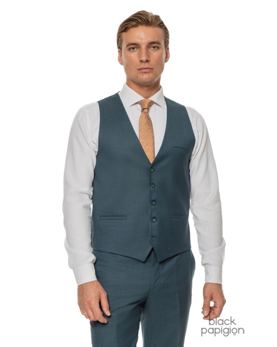 Κοστούμι Black Papigion πετρόλ SLIM FIT
