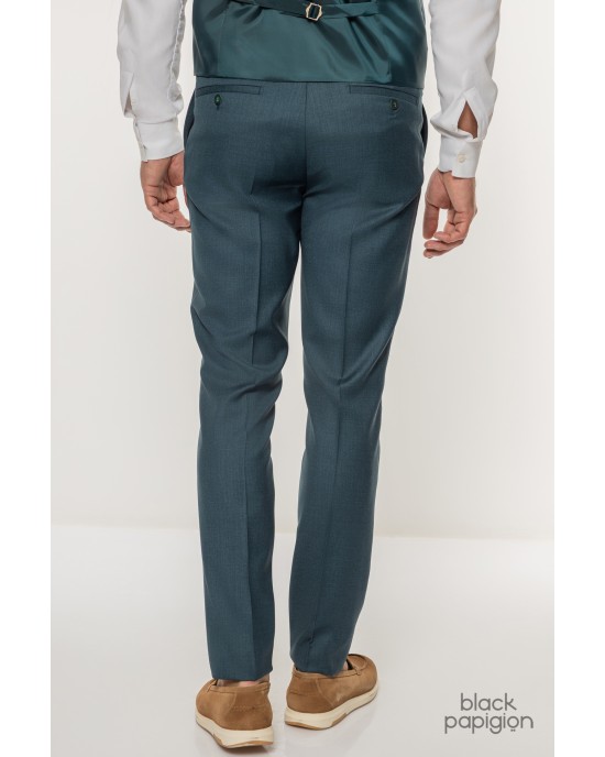 Κοστούμι Black Papigion πετρόλ SLIM FIT