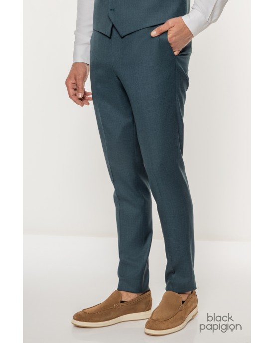 Κοστούμι Black Papigion πετρόλ SLIM FIT