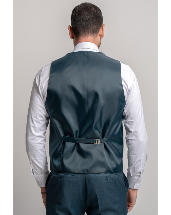 Κοστούμι Black Papigion Veneto πετρόλ SLIM FIT