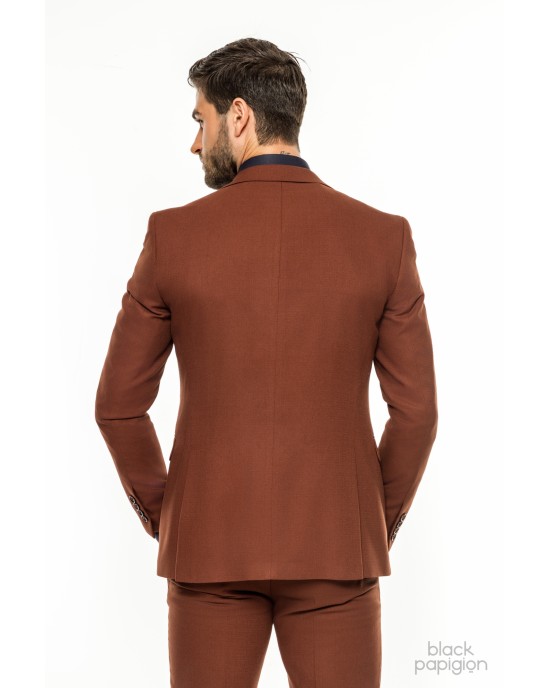 Κοστούμι Vittorio Adriano κεραμιδί SLIM FIT