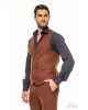 Κοστούμι Vittorio Adriano κεραμιδί SLIM FIT