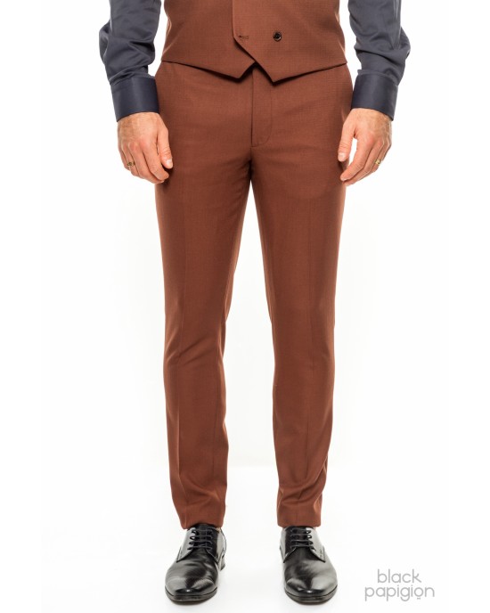 Κοστούμι Vittorio Adriano κεραμιδί SLIM FIT