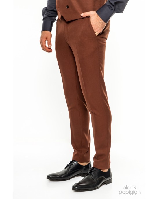 Κοστούμι Vittorio Adriano κεραμιδί SLIM FIT