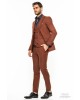 Κοστούμι Vittorio Adriano κεραμιδί SLIM FIT