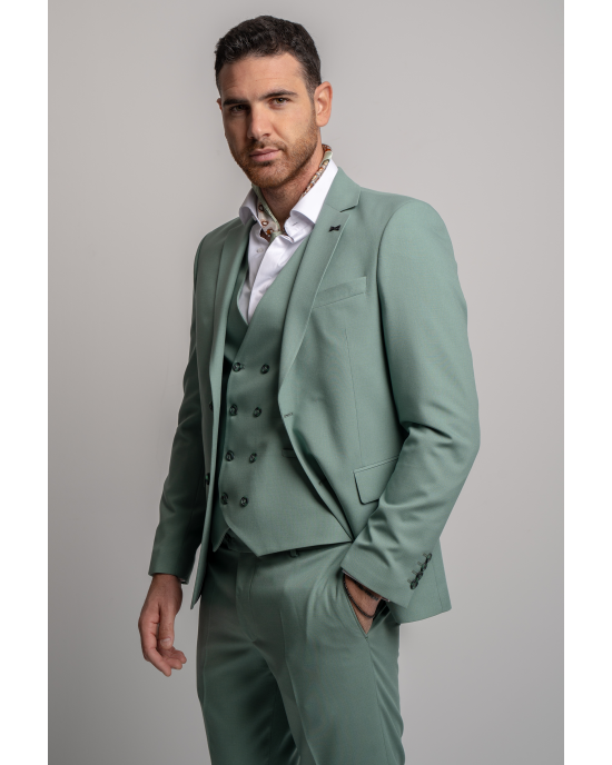 Κοστούμι Black Papigion Porto μέντας SLIM FIT