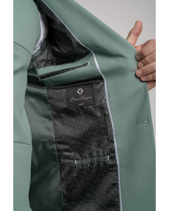 Κοστούμι Black Papigion Porto μέντας SLIM FIT