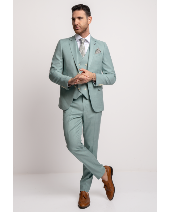 Κοστούμι Black Papigion Veneto μέντας SLIM FIT