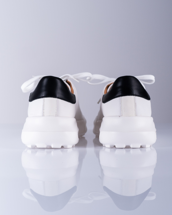 Δερμάτινο παπούτσι 19V69 Italia Versace Abbigliamento άσπρο CASUAL