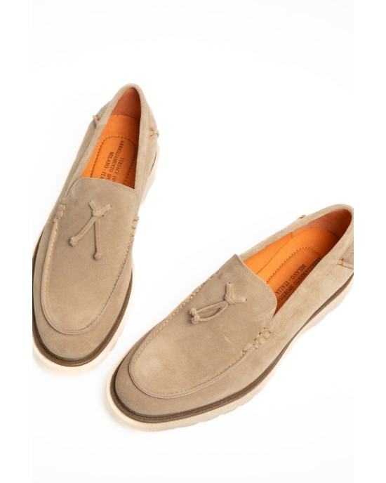 Παπούτσι 19V69 Italia Versace Abbigliamento μπεζ LOAFERS