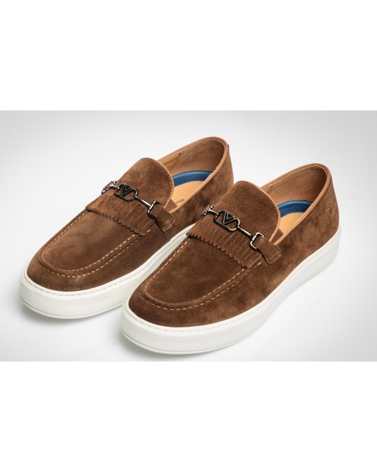 Παπούτσι 19V69 Italia Versace Abbigliamento καφέ LOAFERS
