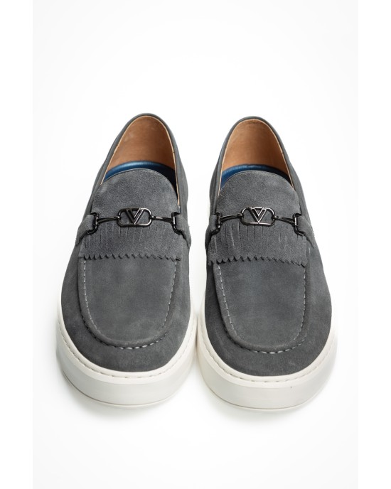 Παπούτσι 19V69 Italia Versace Abbigliamento γκρι LOAFERS