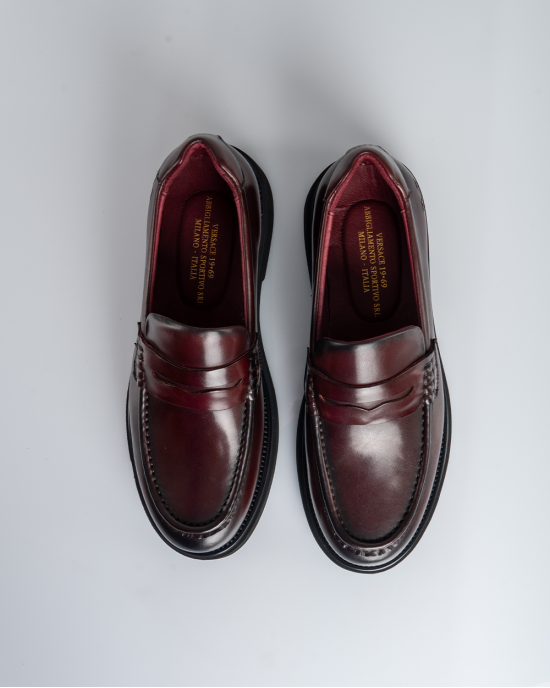 Παπούτσι 19V69 Italia Versace Abbigliamento μπορντό LOAFERS