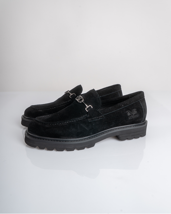 Παπούτσι 19V69 Italia Versace Abbigliamento μαύρο LOAFERS