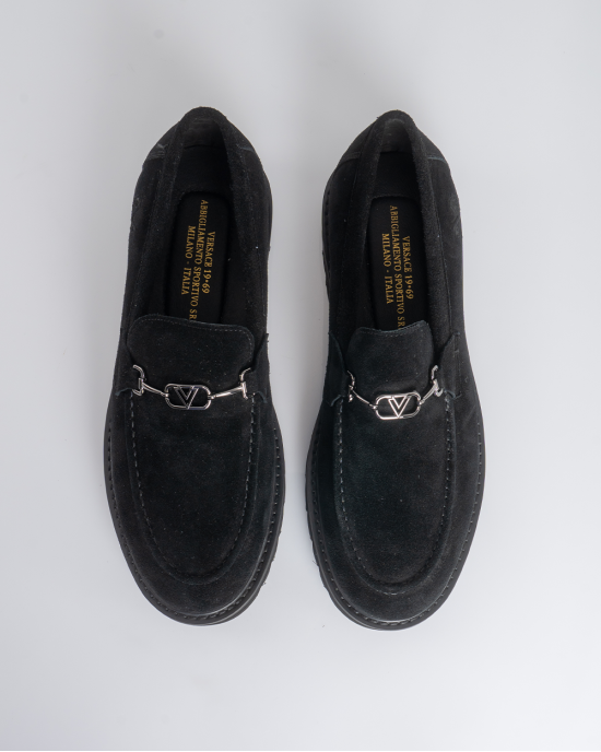 Παπούτσι 19V69 Italia Versace Abbigliamento μαύρο LOAFERS