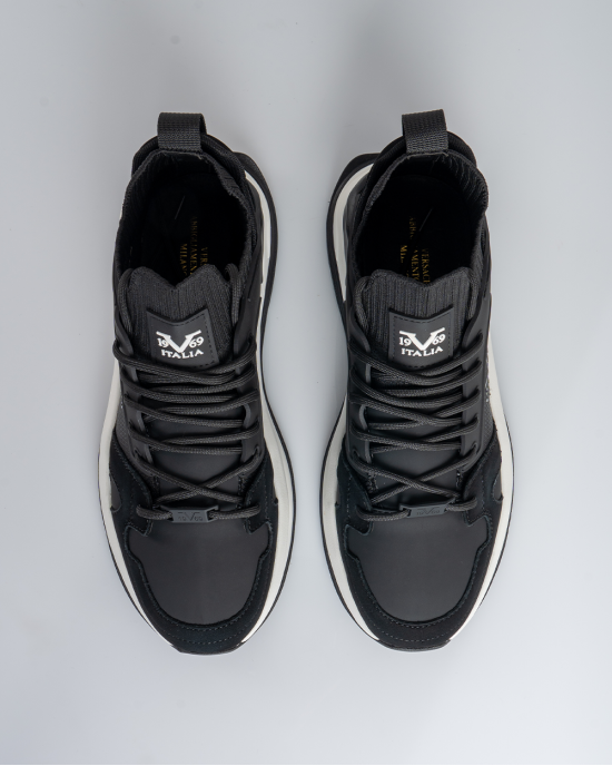 Παπούτσι 19V69 Italia Versace Abbigliamento μαύρο CASUAL