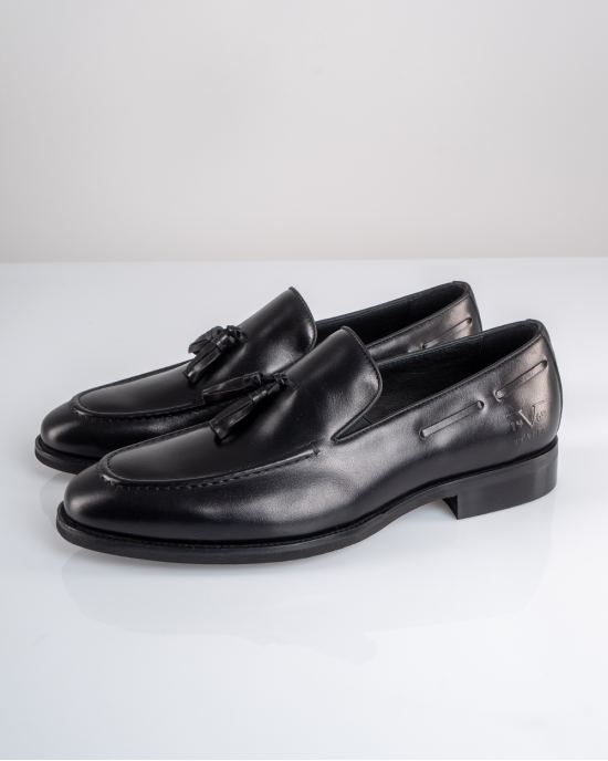 Παπούτσι 19V69 Italia Versace Abbigliamento μαύρο LOAFERS