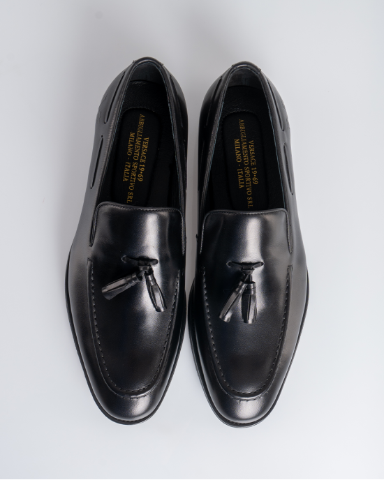 Παπούτσι 19V69 Italia Versace Abbigliamento μαύρο LOAFERS