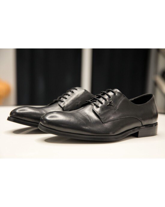 Δερμάτινο παπούτσι 19V69 Italia Versace Abbigliamento μαύρο Δερμάτινο παπούτσι 19V69 Italia Versace Abbigliamento μαύρο