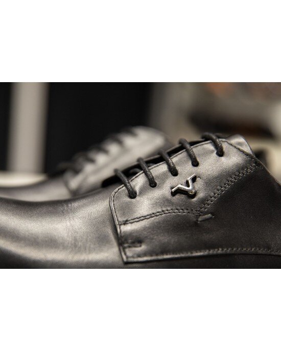 Δερμάτινο παπούτσι 19V69 Italia Versace Abbigliamento μαύρο Δερμάτινο παπούτσι 19V69 Italia Versace Abbigliamento μαύρο
