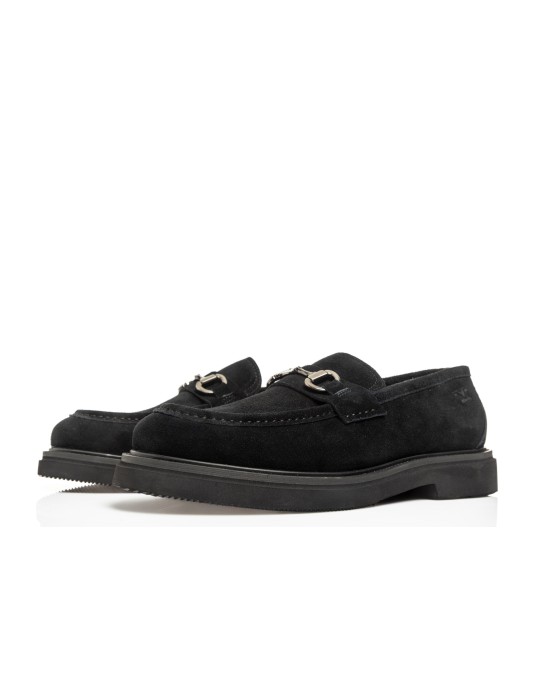 Παπούτσι 19V69 Italia Versace Abbigliamento μαύρο LOAFERS