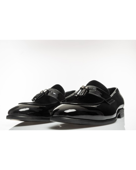 Παπούτσι 19V69 Italia Versace Abbigliamento μαύρο LOAFERS