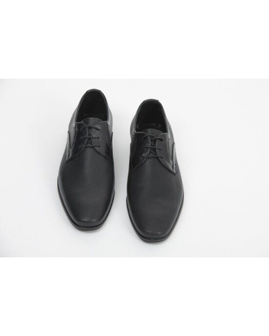 Δερμάτινο παπούτσι σε μαύρο χρώμα