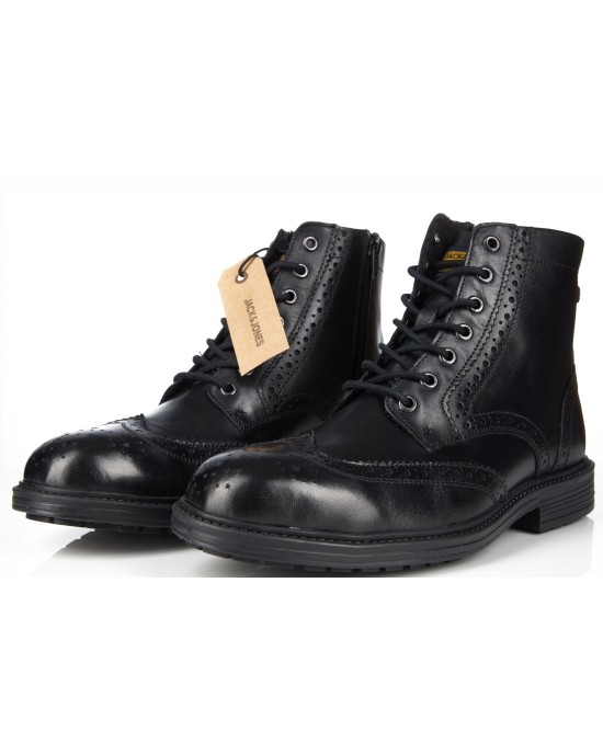 Μποτάκι Jack n Jones Μαύρο CASUAL Μποτάκι Jack n Jones Μαύρο CASUAL